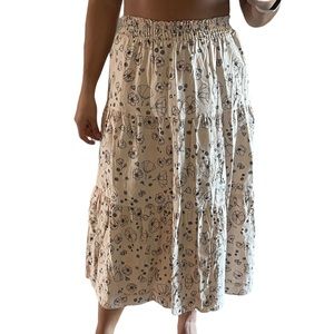 Midi floral skirt
